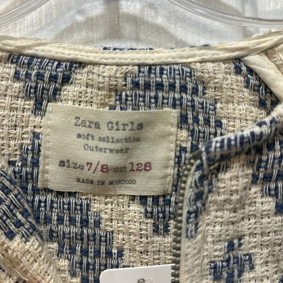 Zara Girls BEAUTIFUL woven jacket size 7/8 EUC - Picture 3 of 5